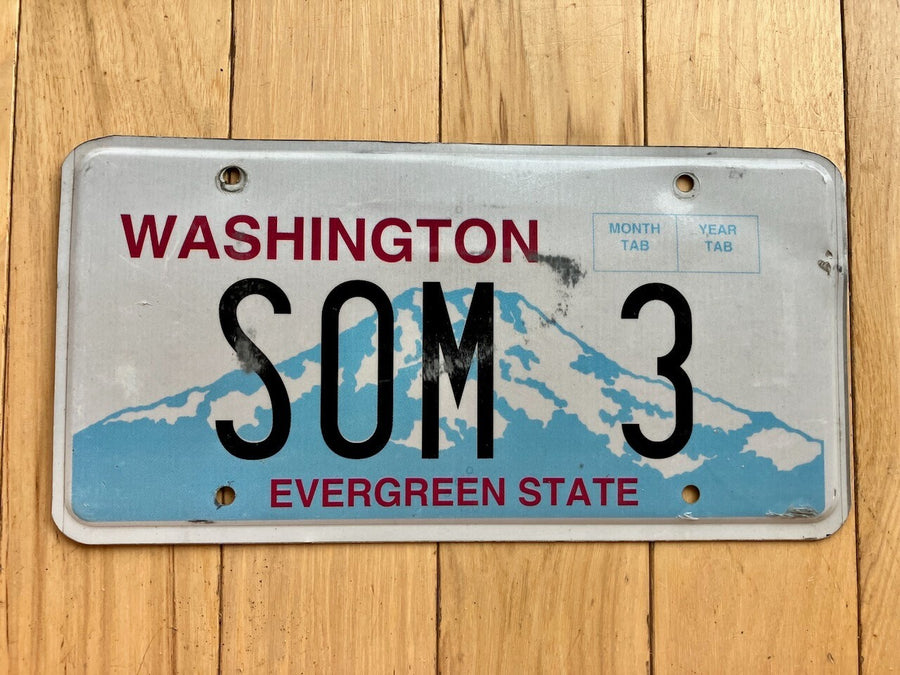 2021 Washington State Vanity License Plate - SOM 3