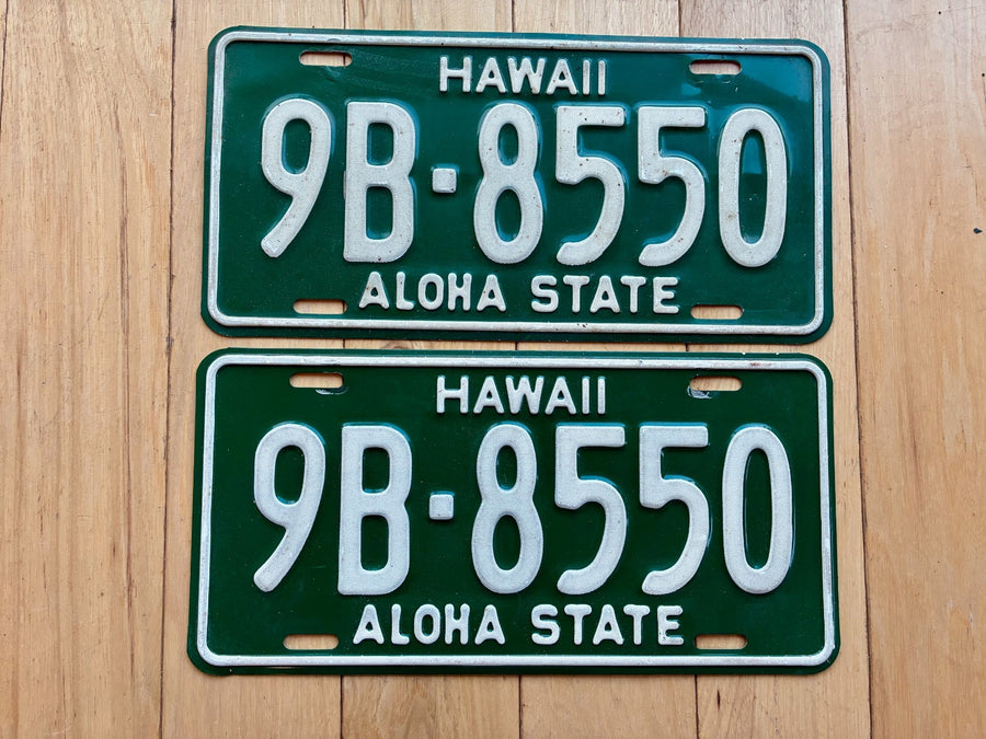 1961-1968 Pair of Hawaii License Plates