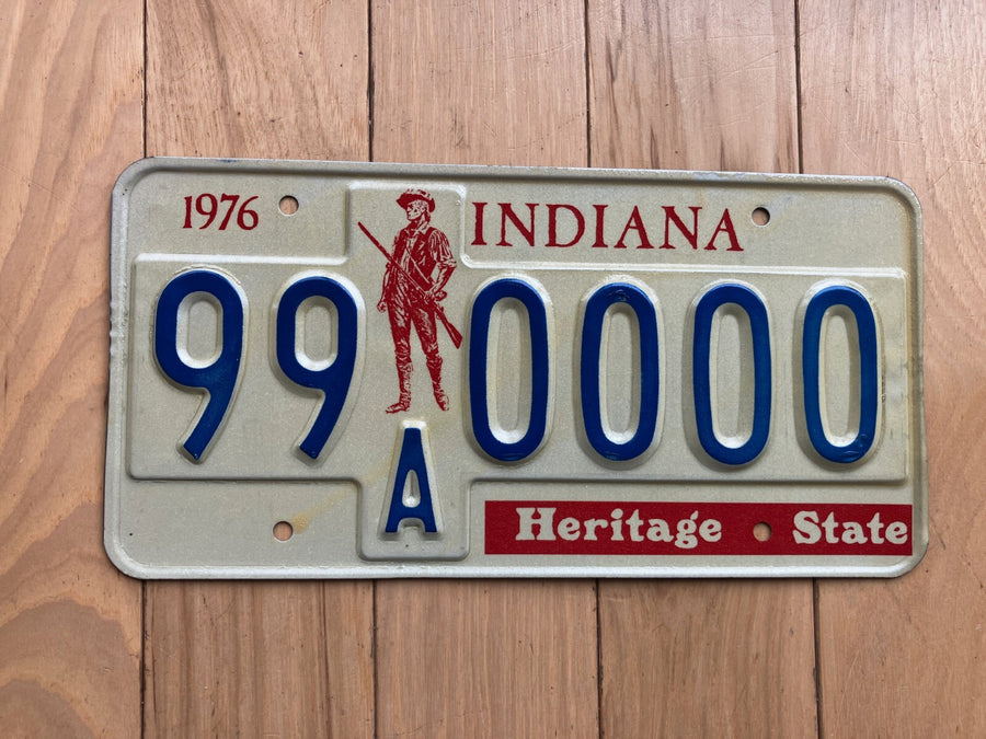1976 Indiana Sample License Plate