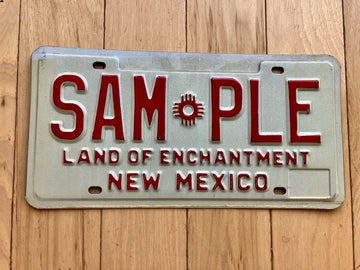 1976 Base New Mexico Sample License Plate