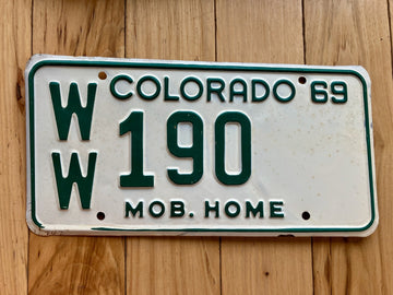 1969 Colorado Mobile Home license plate