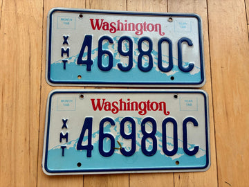 1987 Pair of Washington State County License Plates