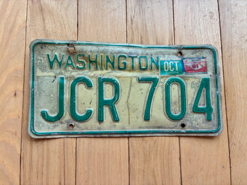 1968 to 1986 Washington State License Plate - Check With DOL First For YOM
