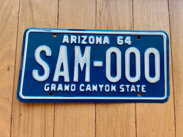 1964 Arizona Sample License Plate