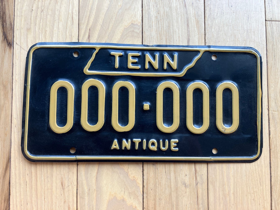1972 Tennessee Antique Sample License Plate