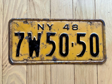 1948 New York License Plate