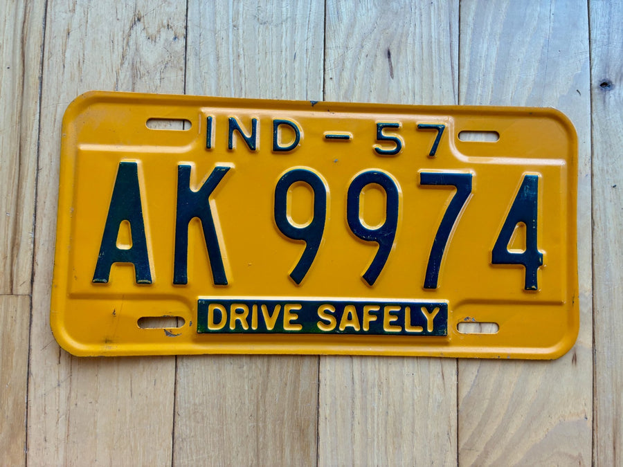 1957 Indiana License Plate