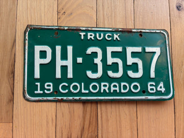 1964 Colorado Truck License Plate