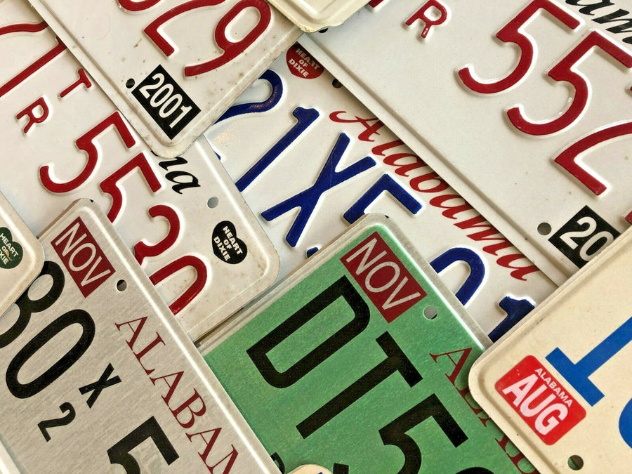 Mixed Lot of 100 Craft Condition Alabama License Plates