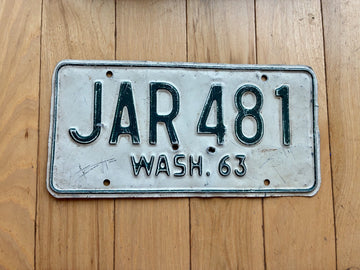 1963 Washington State License Plate - Check With DOL First FOR YOM