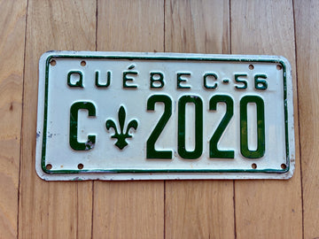 1956 Quebec Farm Tractor License Plate