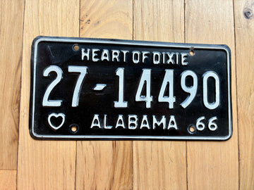 1966 Alabama License Plate