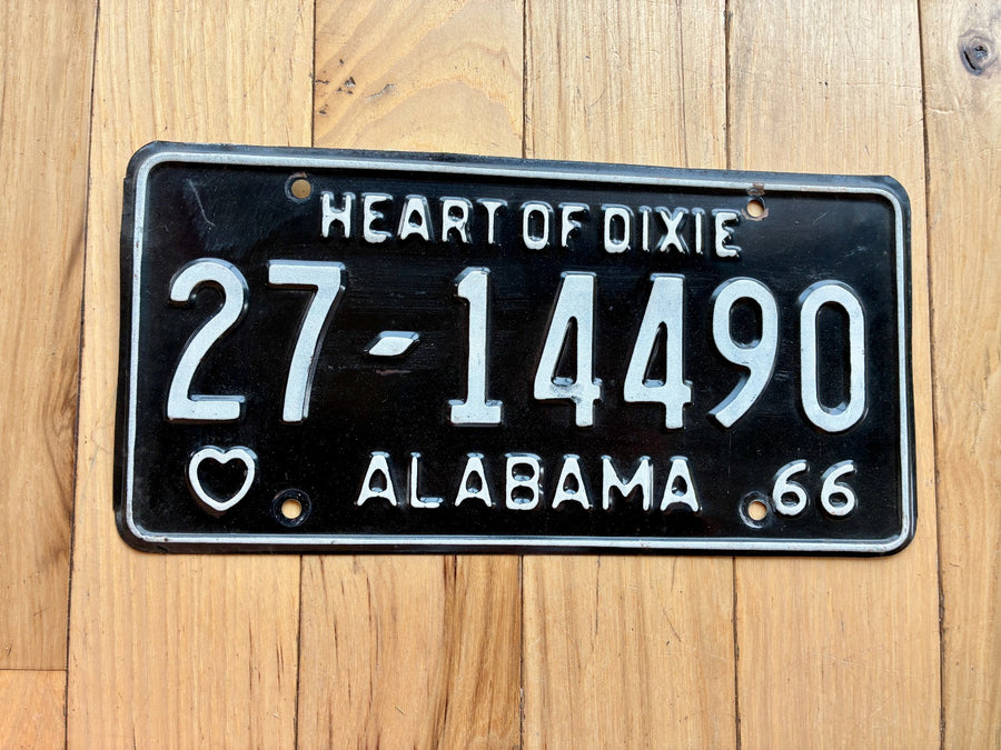 1966 Alabama License Plate
