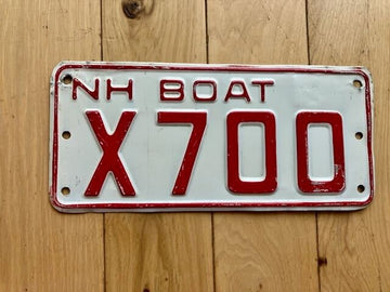 1974 Base New Hampshire Boat License Plate