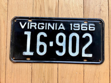 1966 Virginia License Plate