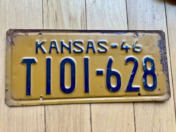 1946 Kansas License Plate