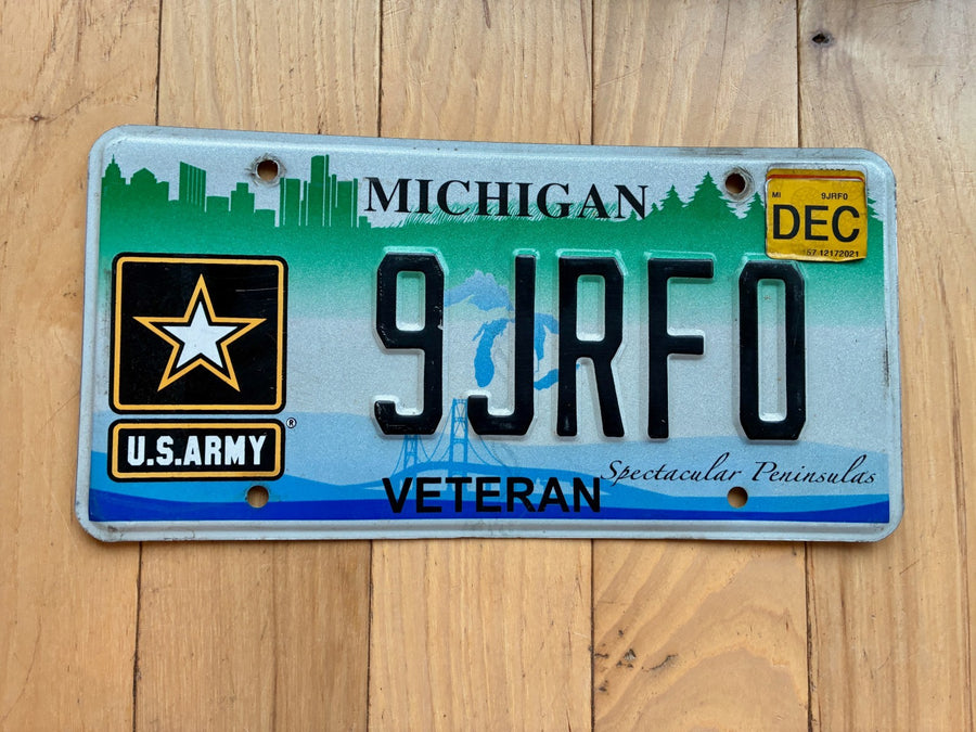 2021 Michigan Army License Plate