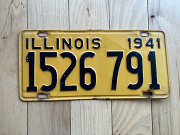 1941 Illinois License Plate