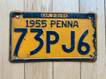 1955 Pennsylvania License Plate