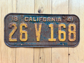 1941 California License Plate
