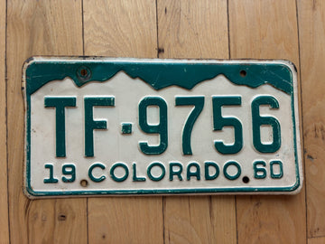 1960 Colorado License Plate