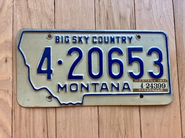 1971 Montana License Plate - 420653