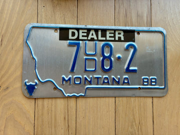 1988 Montana Used Dealer License Plate
