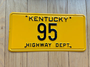1956 to 1962 Kentucky Highway Department License Plate