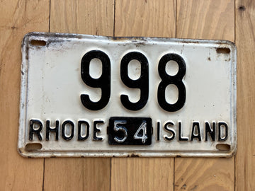 1954 Rhode Island License Plate