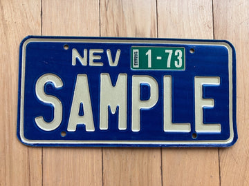 1973 Nevada Sample License Plate