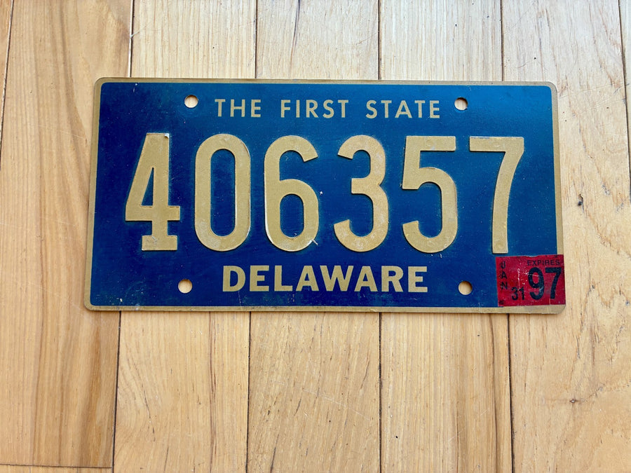 1997 Delaware License Plate - Riveted Type – RusticPlates