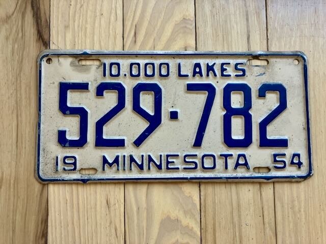 1954 Minnesota License Plate
