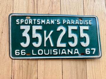 1966/ 1967 Louisiana License Plate