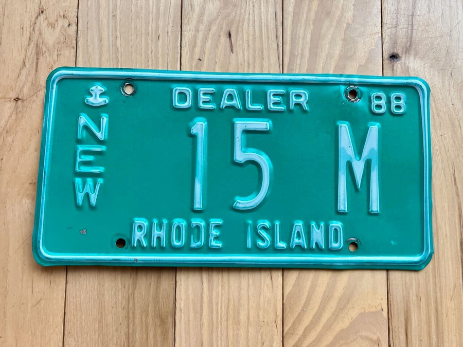 1988 Rhode Island Dealer License Plate