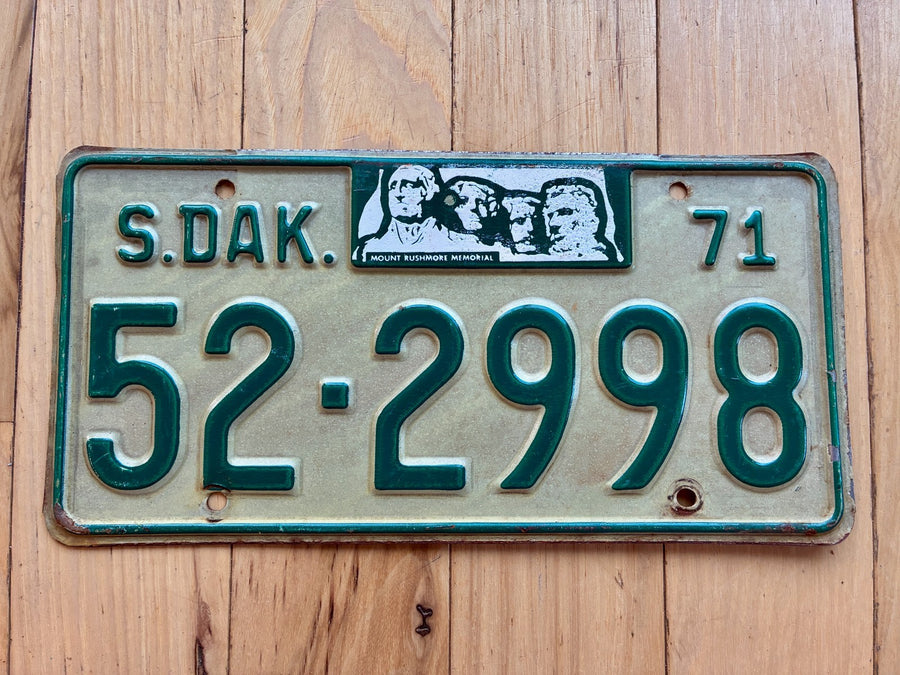 1971 South Dakota License Plate
