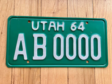 1964 Utah Sample License Plate