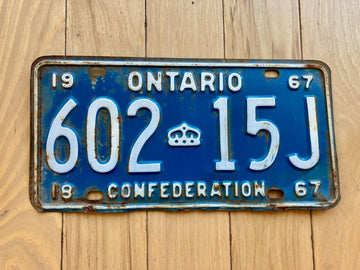 1967 Ontario License Plate