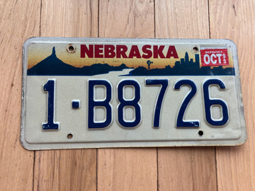 1995 Nebraska License Plate
