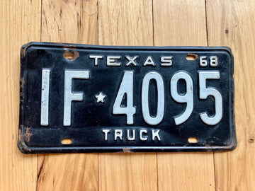 1968 Texas Truck License Plate