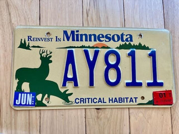2001 Minnesota Critical Habitat License Plate