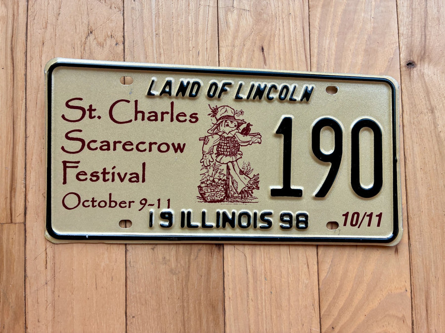 1998 Illinois St. Charles Scarecrow Festival Special Event License Plate
