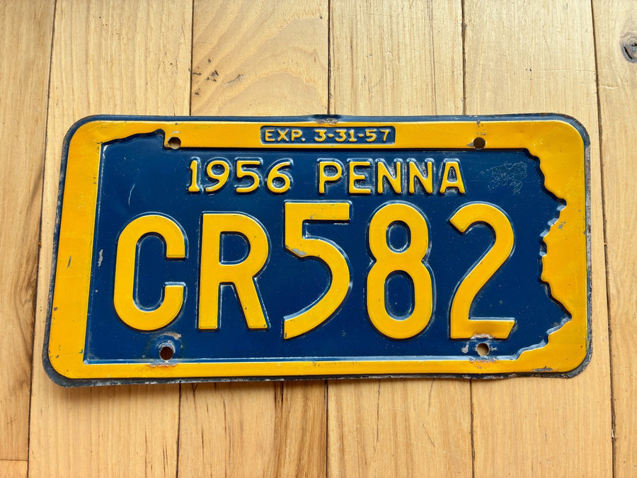 1956 1957 Pennsylvania License Plate
