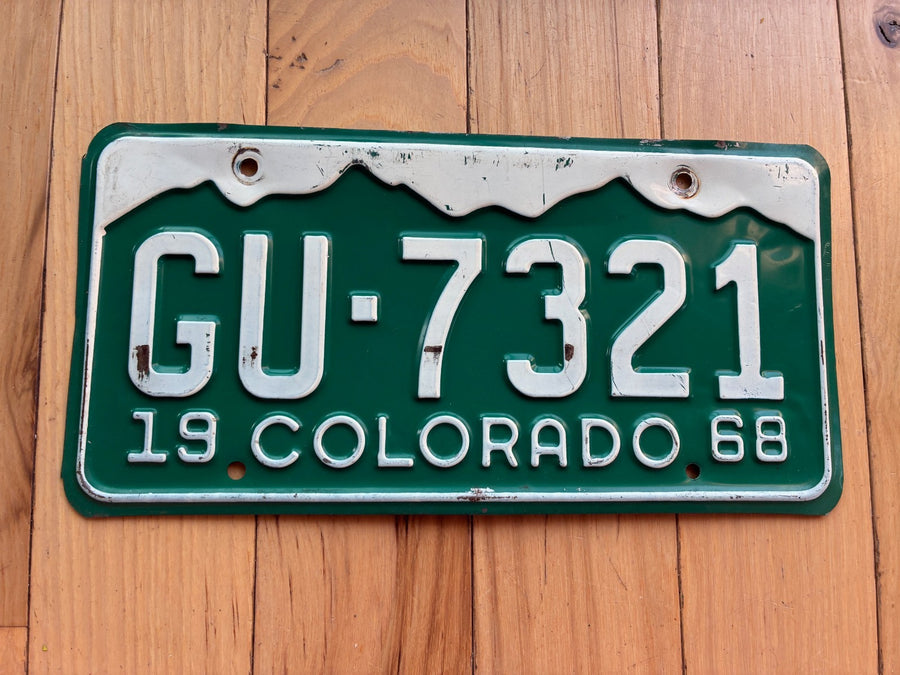 1968 Colorado License Plate