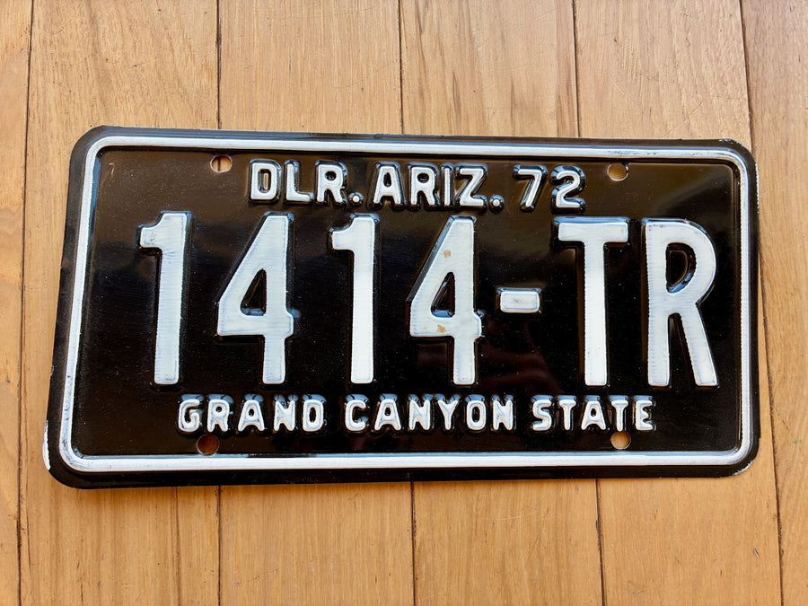 1972 Arizona Dealer License Plate