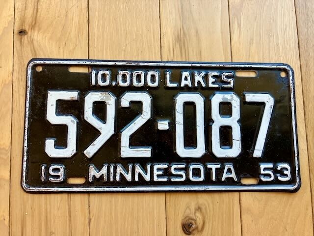 1953 Minnesota License Plate