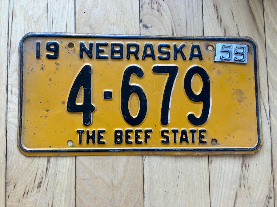 1959 Nebraska License Plate