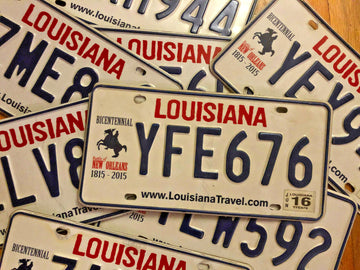 Single Louisiana - New Orleans - Bicentennial License Plate