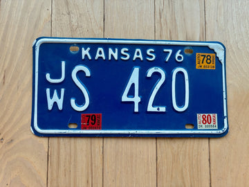 1978 1979 1980 Kansas License Plate - 420