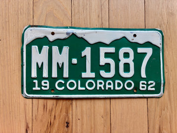 1962 Colorado License Plate