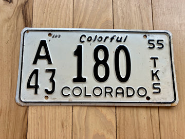 1955 Colorado Truck License Plate